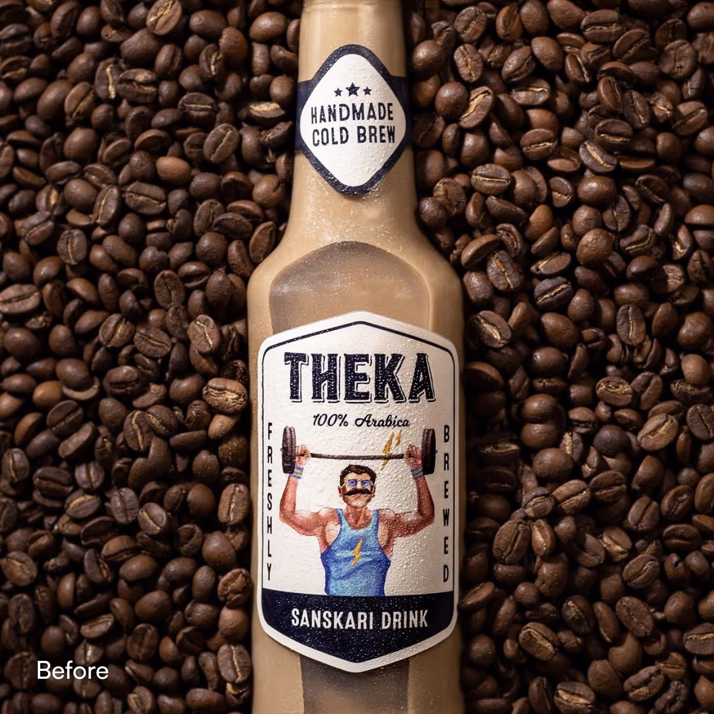 theka coffee bottle before
