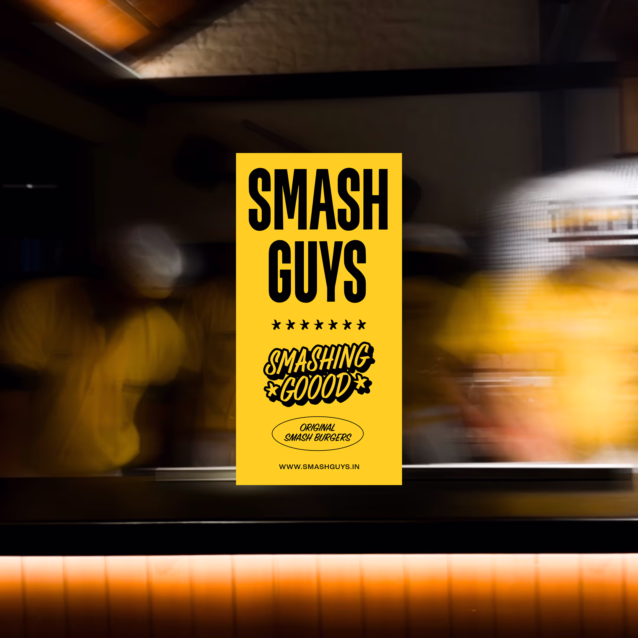 smash guys burger drop banner