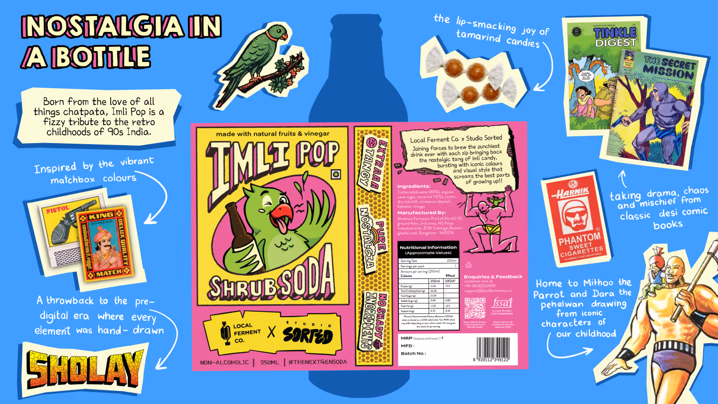imli pop label design packaging inspired 90s nostalgia matchbox imli candy