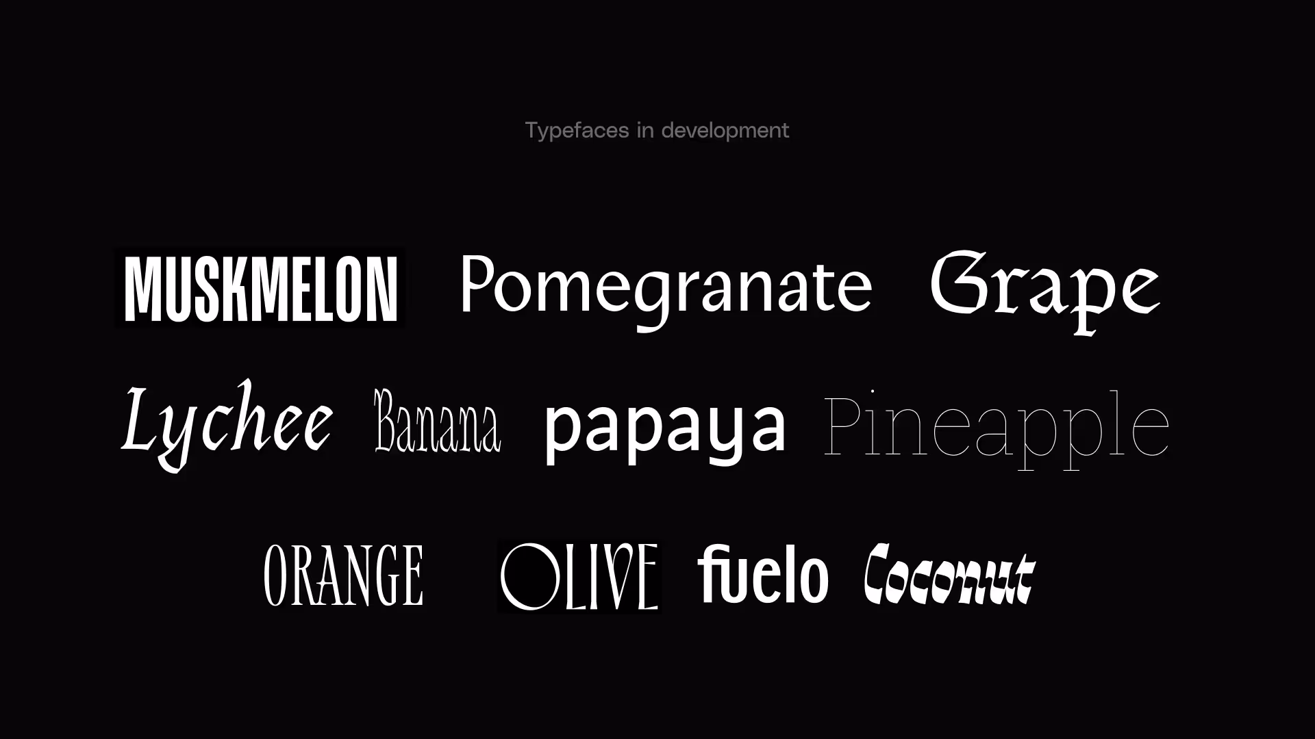 sorted type developing fonts