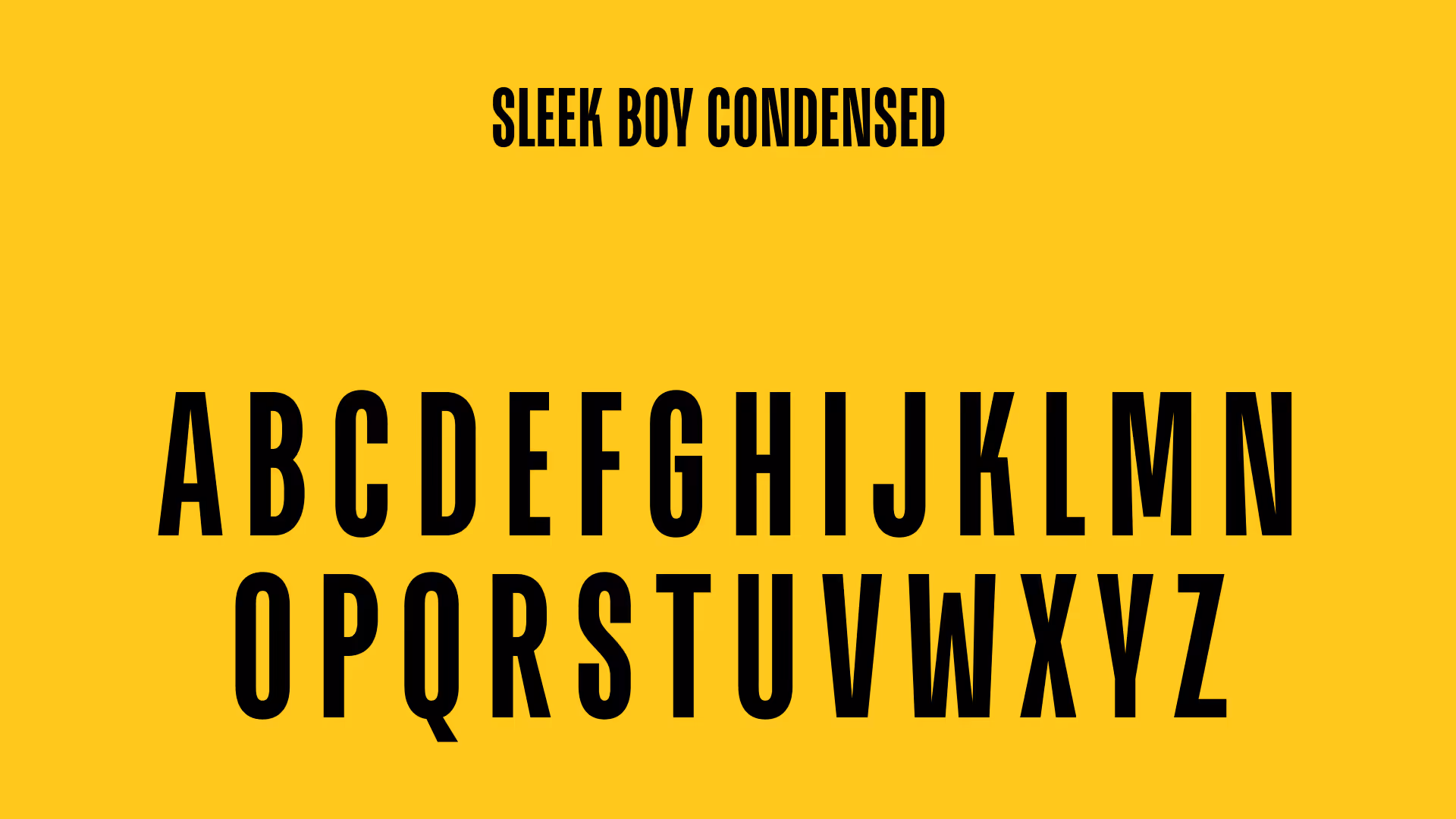 sleek boy condensed font