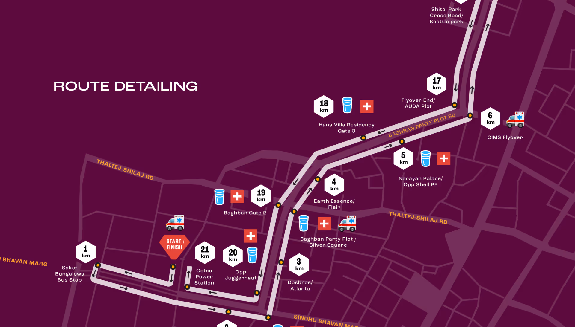bsafal marathon route map design