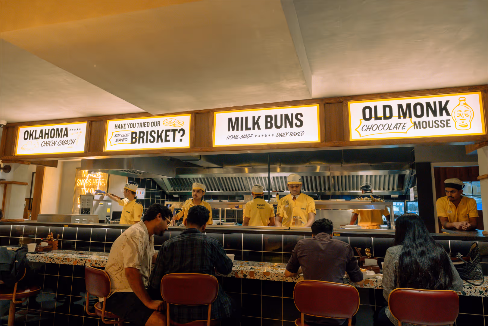 smash guys uniform design bold iconic diner style