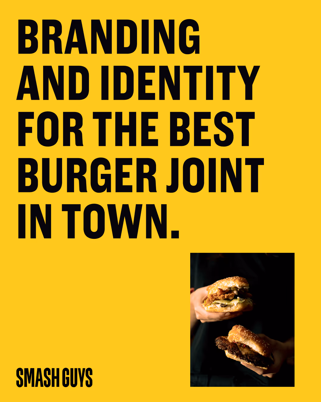 smash guys burger with custom branded butter paper