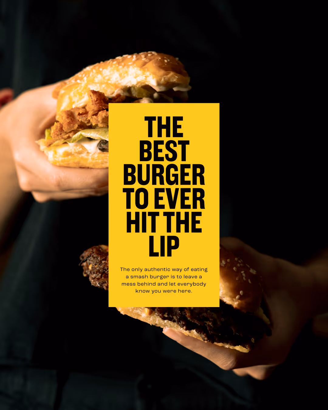 smash guys burger with custom branded butter paper