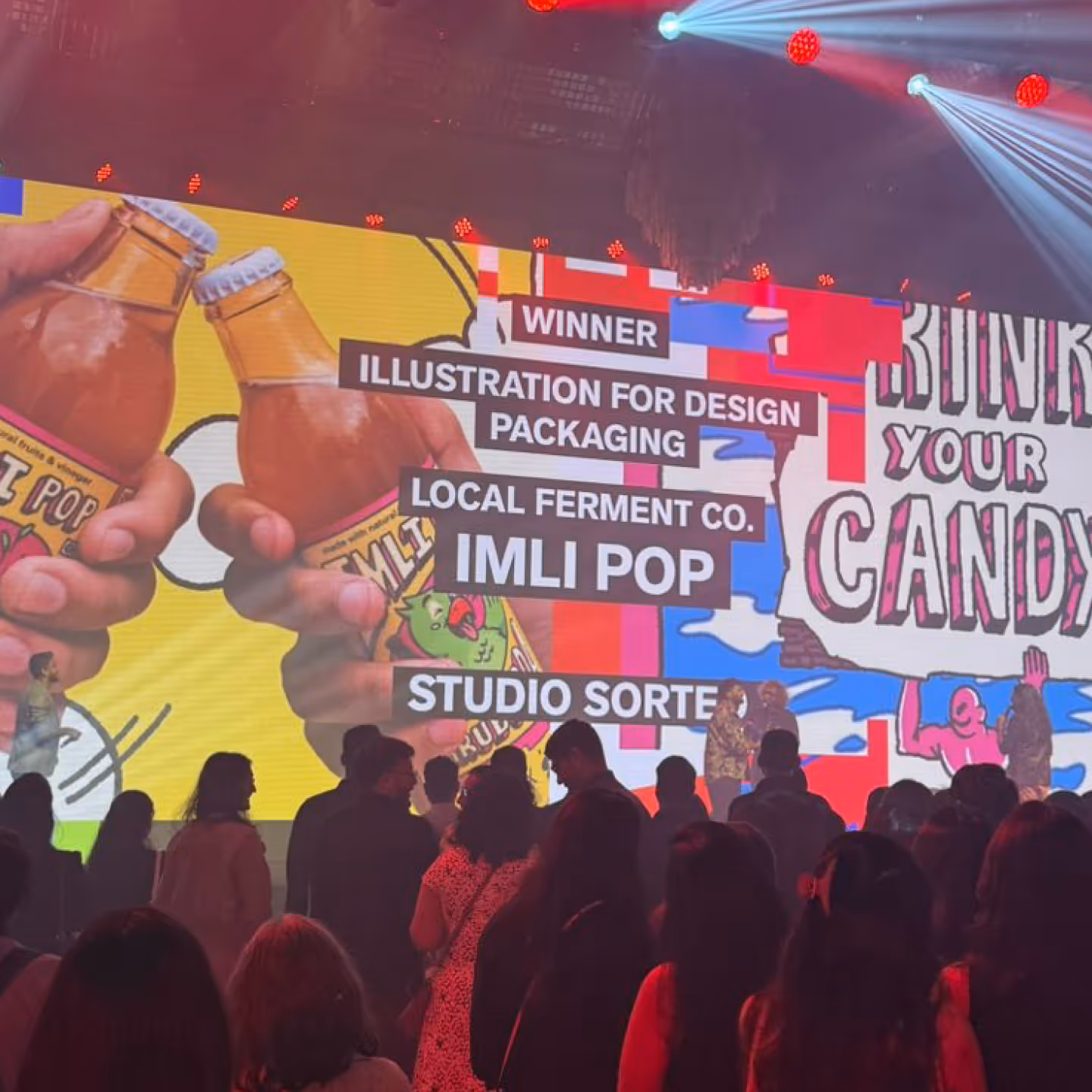 Kyoorius Design Awards Blue Elephant trophy for Imli Pop award winning beverage packaging design by Studio Sorted