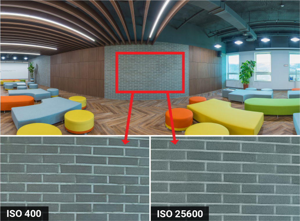 Camera Setting for the 360 virtual tour — ISO Comparison: Low ISO vs High ISO