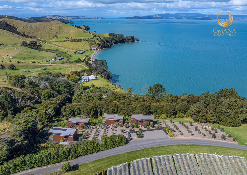 Omana boutique hotel is right next to Destiny Bay Vineyard on Waiheke Island