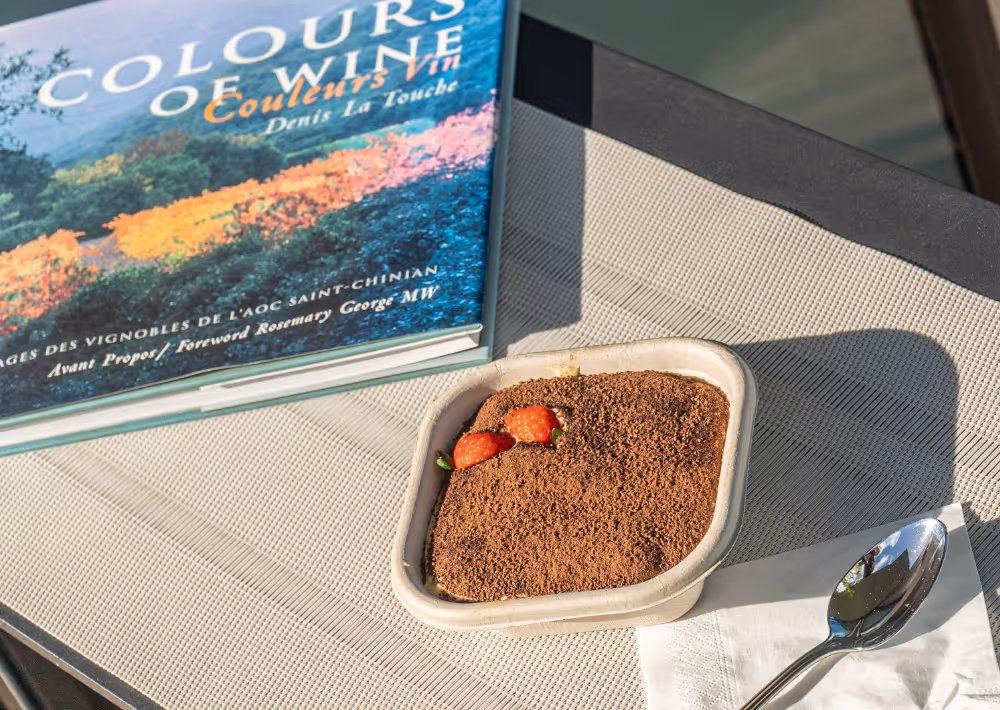 A delicious dessert from Omana Boutique Hotel
