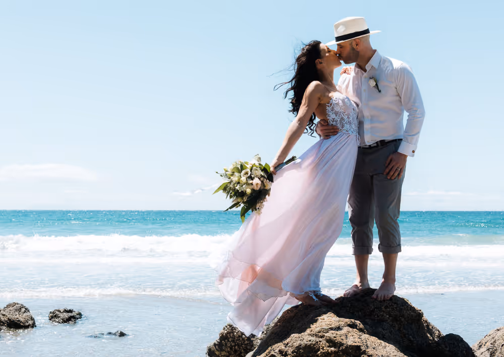Beach wedding on Waiheke Island