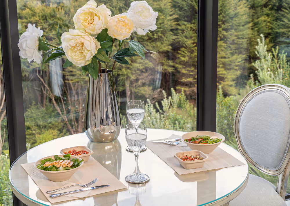 In-villa dining at Omana