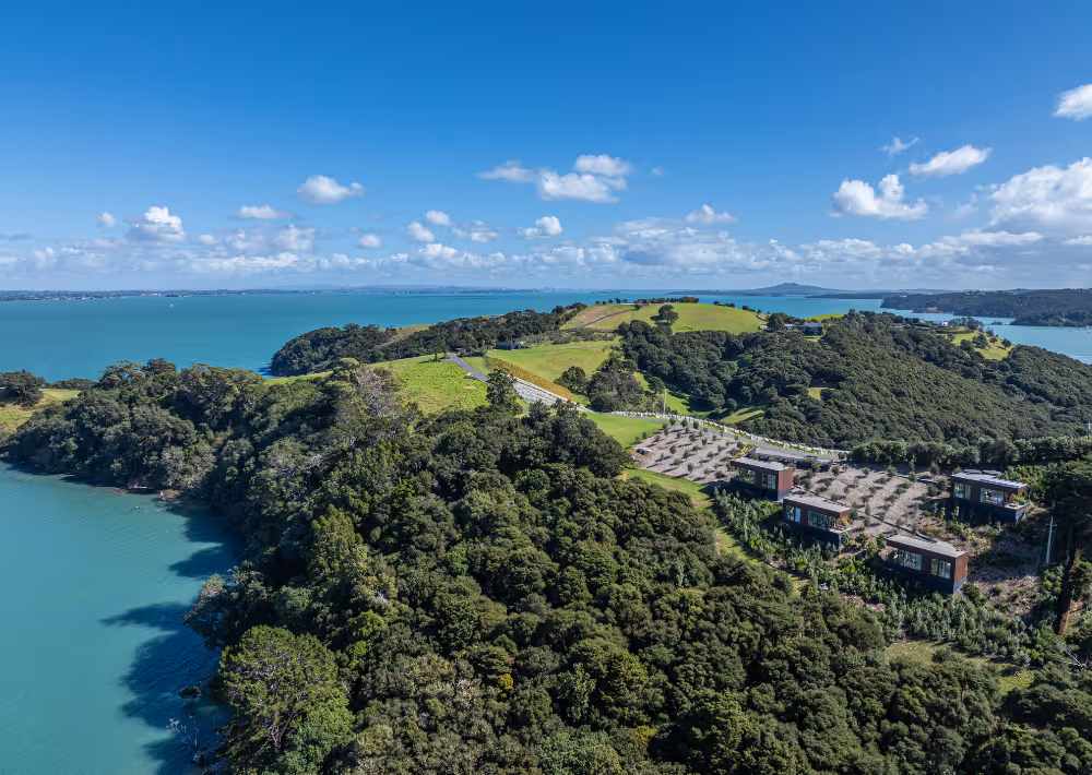An aerial view of Omana boutique hotel
