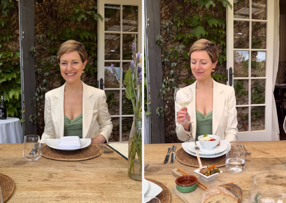Omana's guest enjoying a wine tasting on Waiheke Island