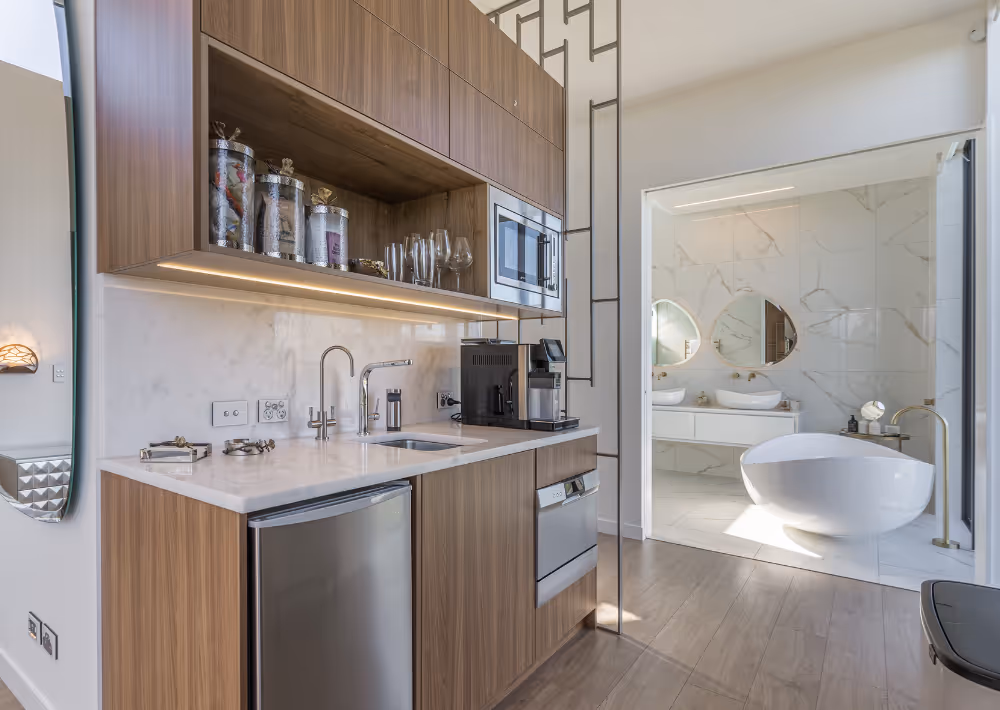 Omana villas are equipped with a kitchenette