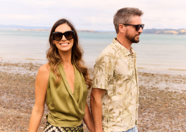 Omana guests at Woodside Bay private beach