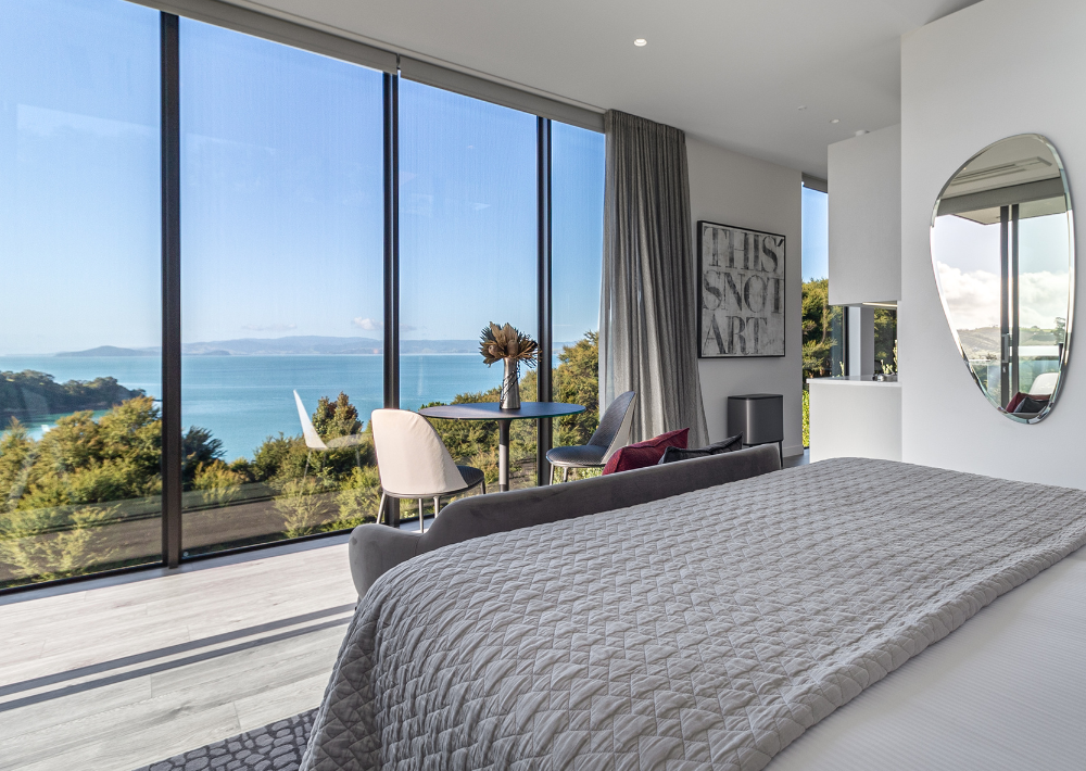 A luxury villa on Waiheke Island with an ocean view
