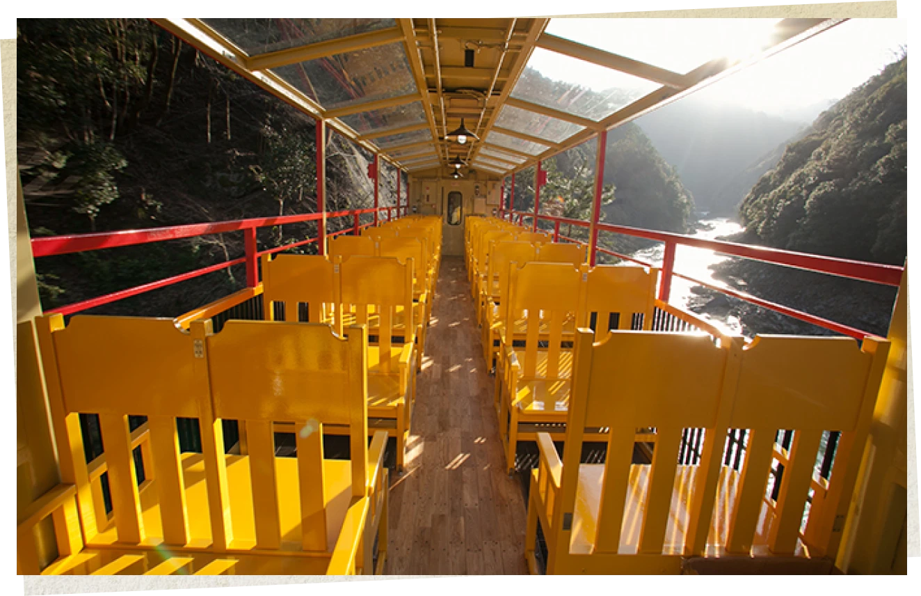 About train car seats – Sagano Romantic Train