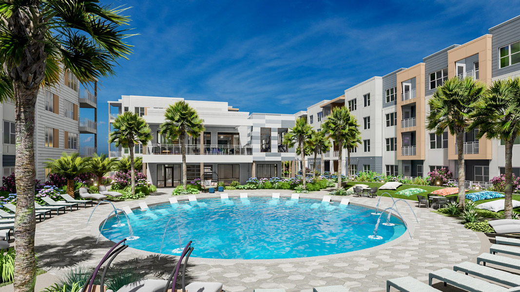 Pool deck at 17 Social
