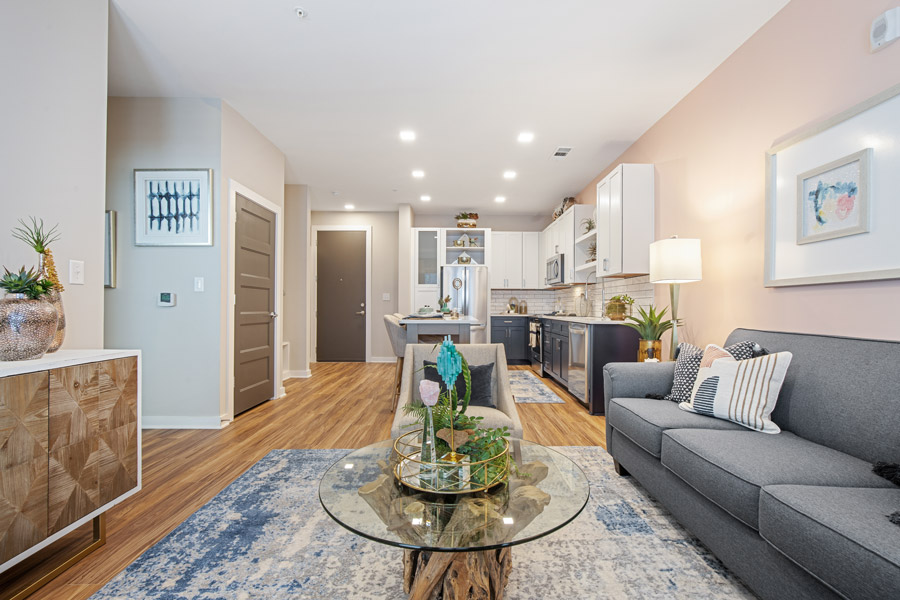 Residence interior at Flats on Front