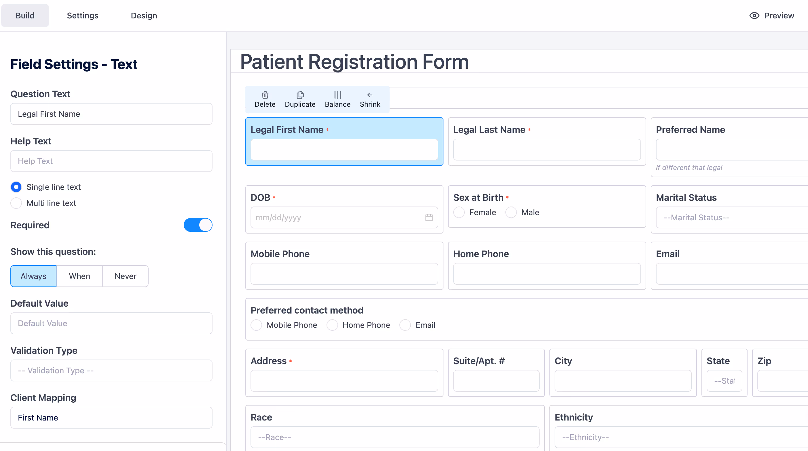 Patient Registration Form