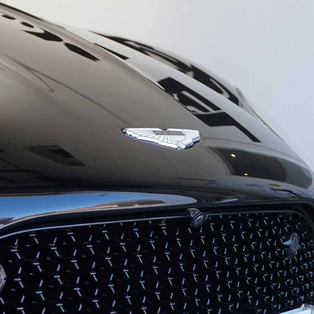 The front of an immaculate Aston Martin