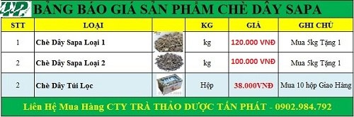 Bảng giá chè dây bán tại tphcm giá tốt