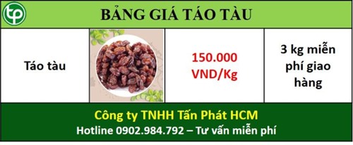 Bảng giá bán táo tàu tại tphcm