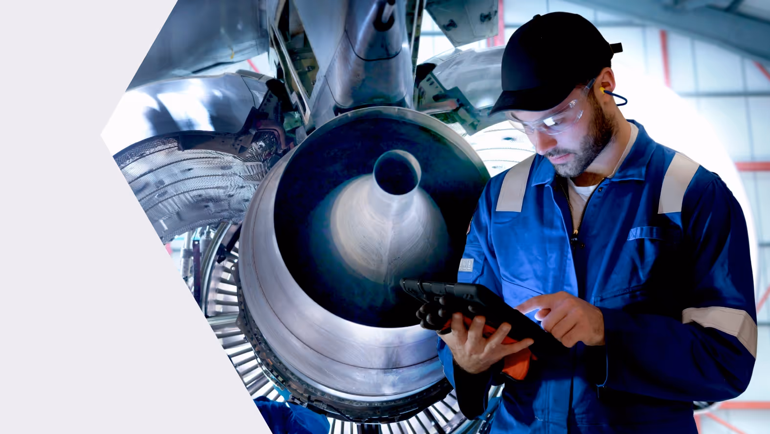 Stock image of aircraft engineer
