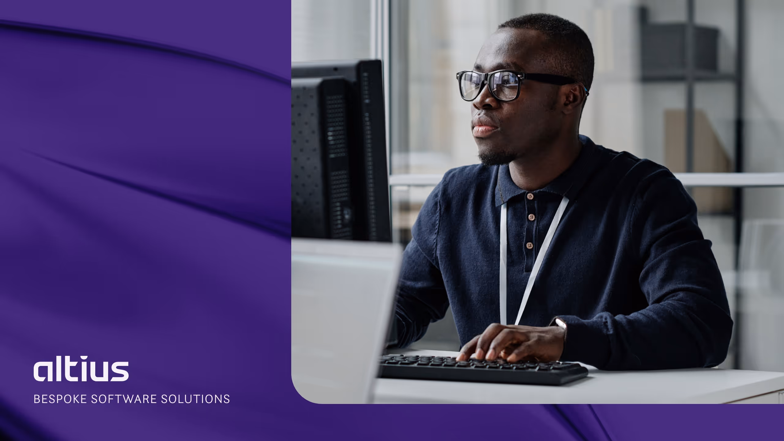 Man Working On Computer