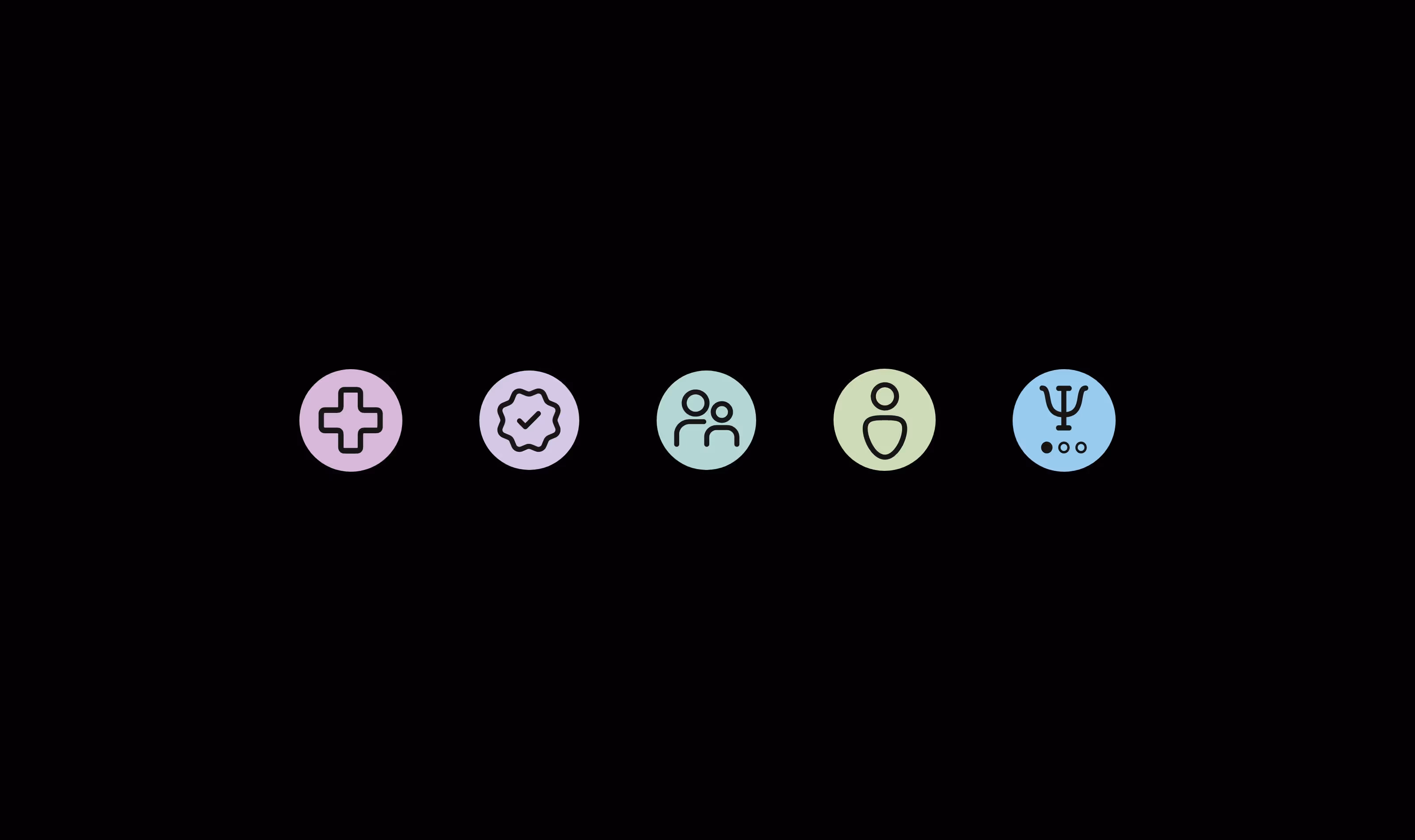 Collection of coloured icons.