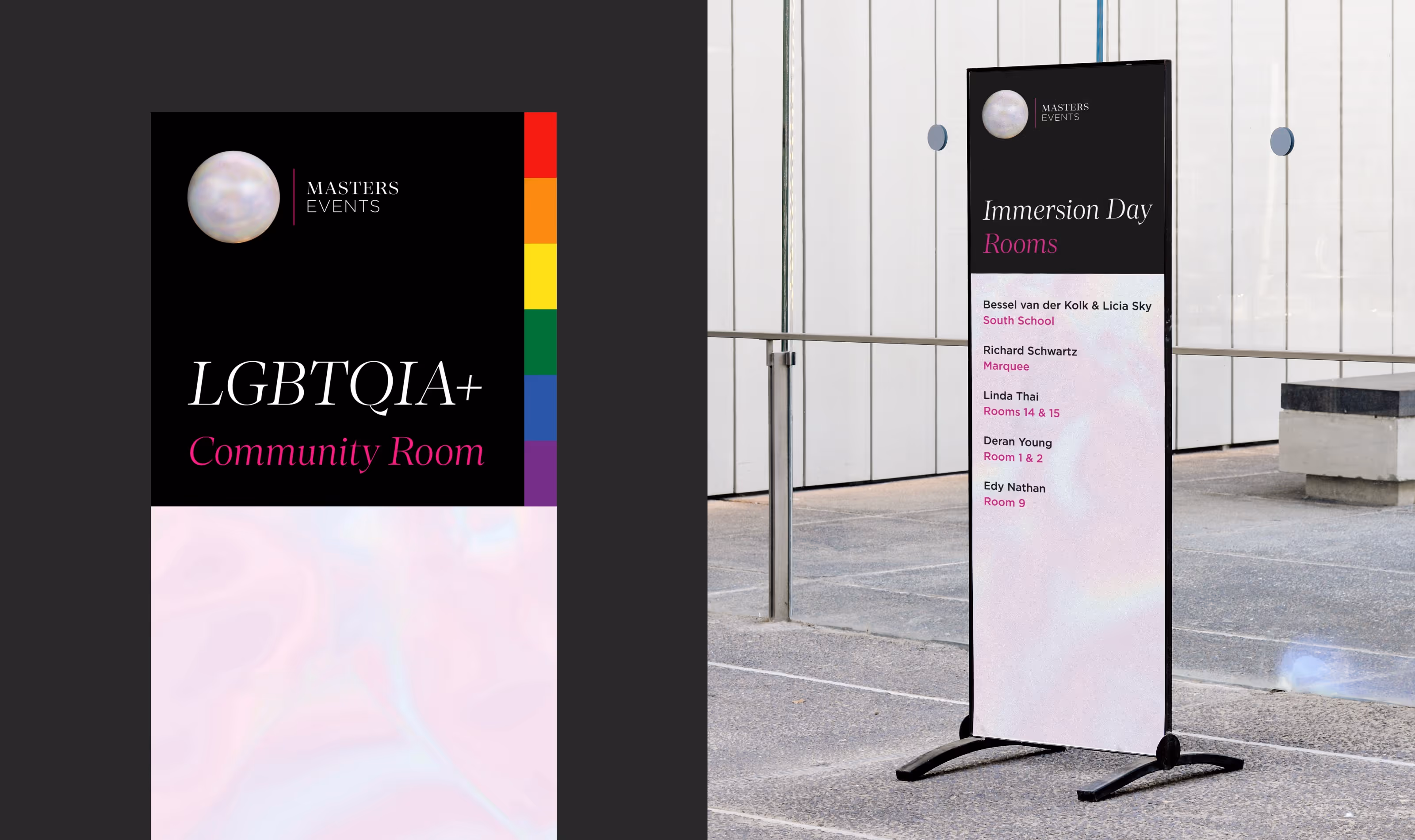 LGBTQIA+ Community Room and Immersion Day Signs
