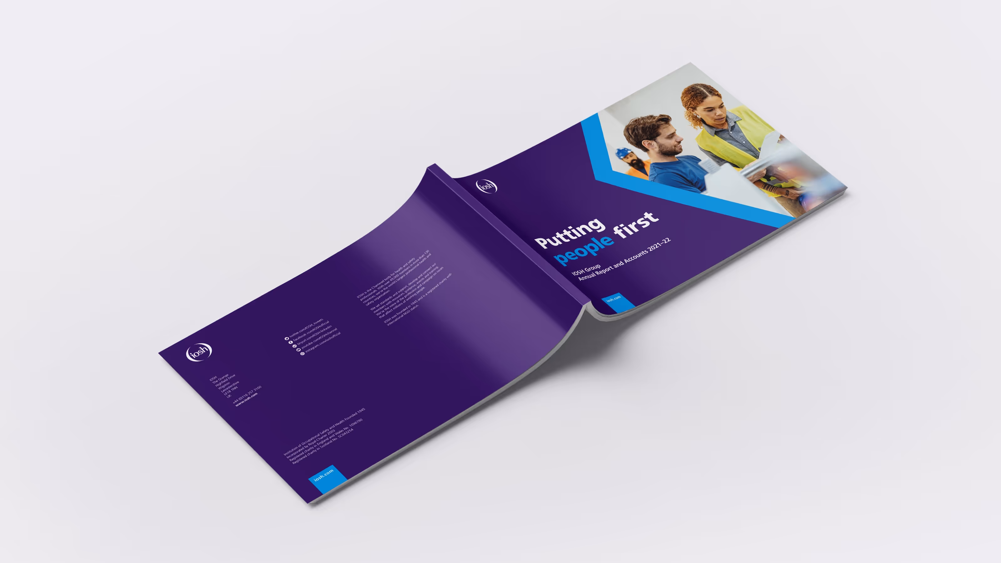 Annual report front and back cover.