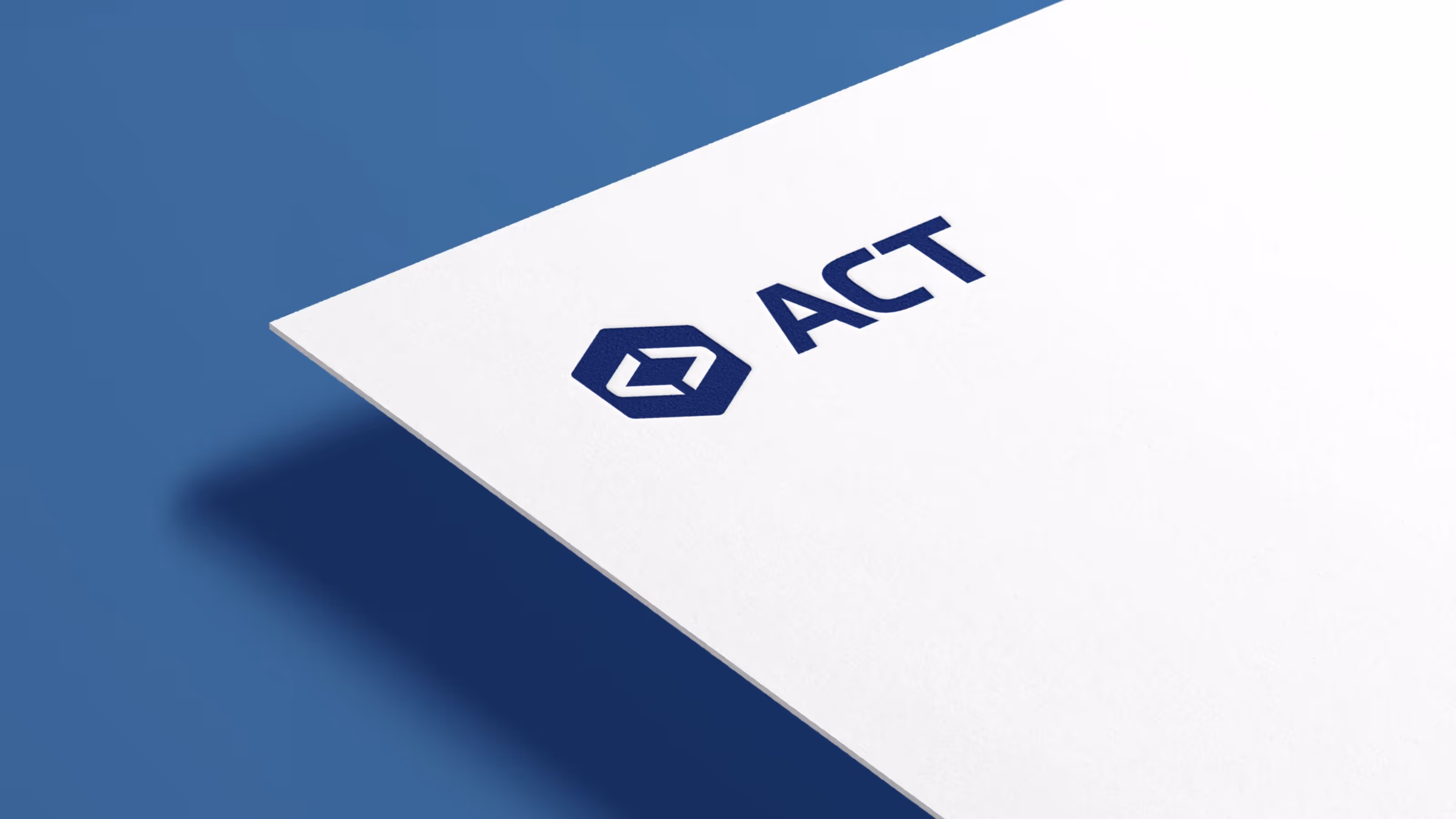Letterhead with a navy blue ACT logo.