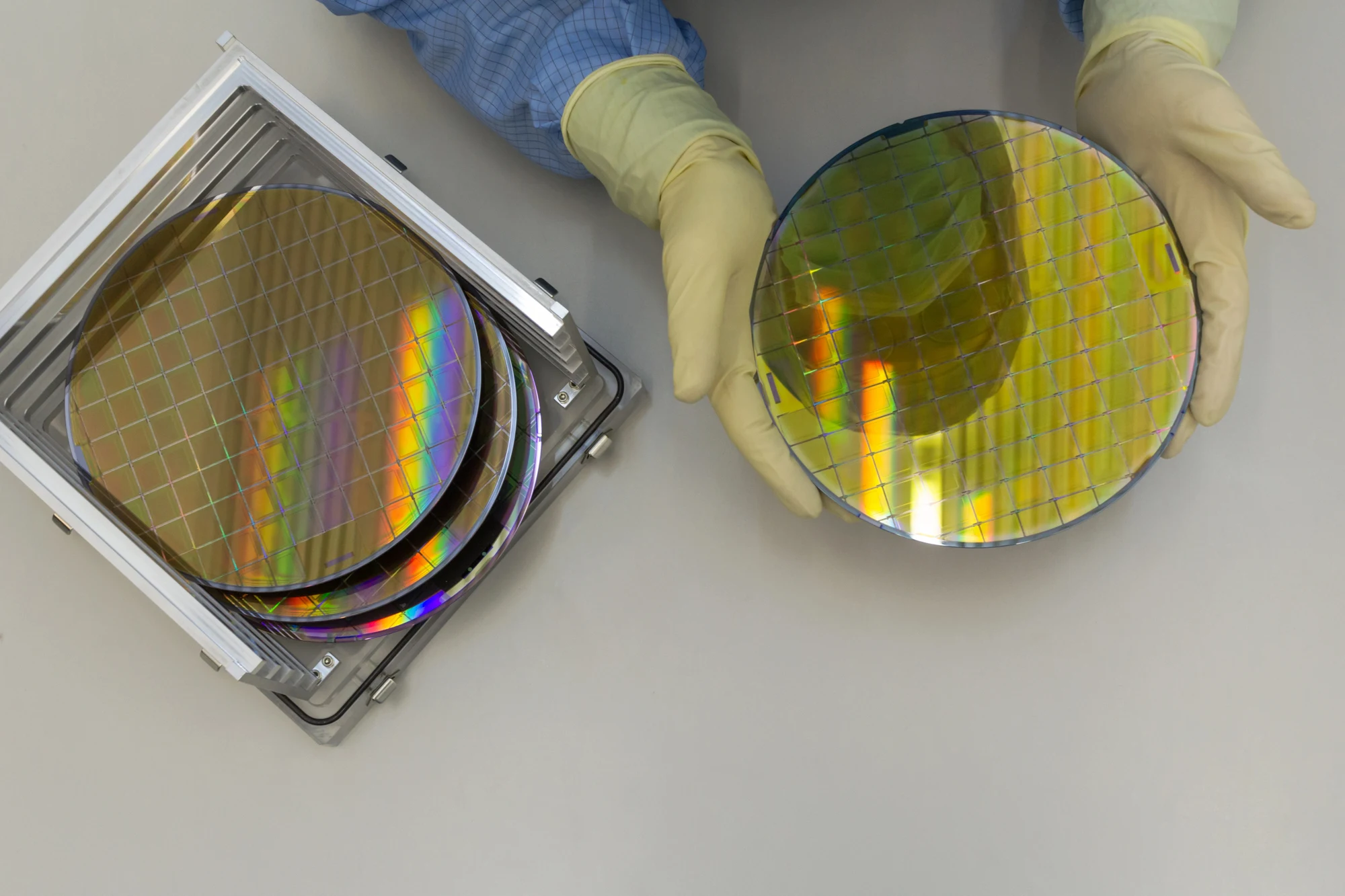 Actual thin silicon wafers
