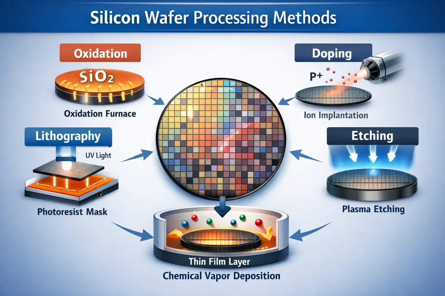 Overview of silicon wafer processing methods