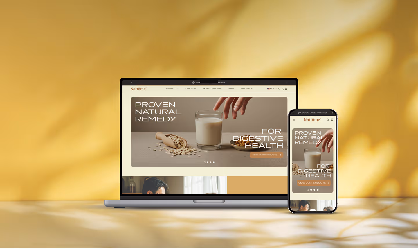 Circle DNA Website Mockup for Mobile and Desktop
