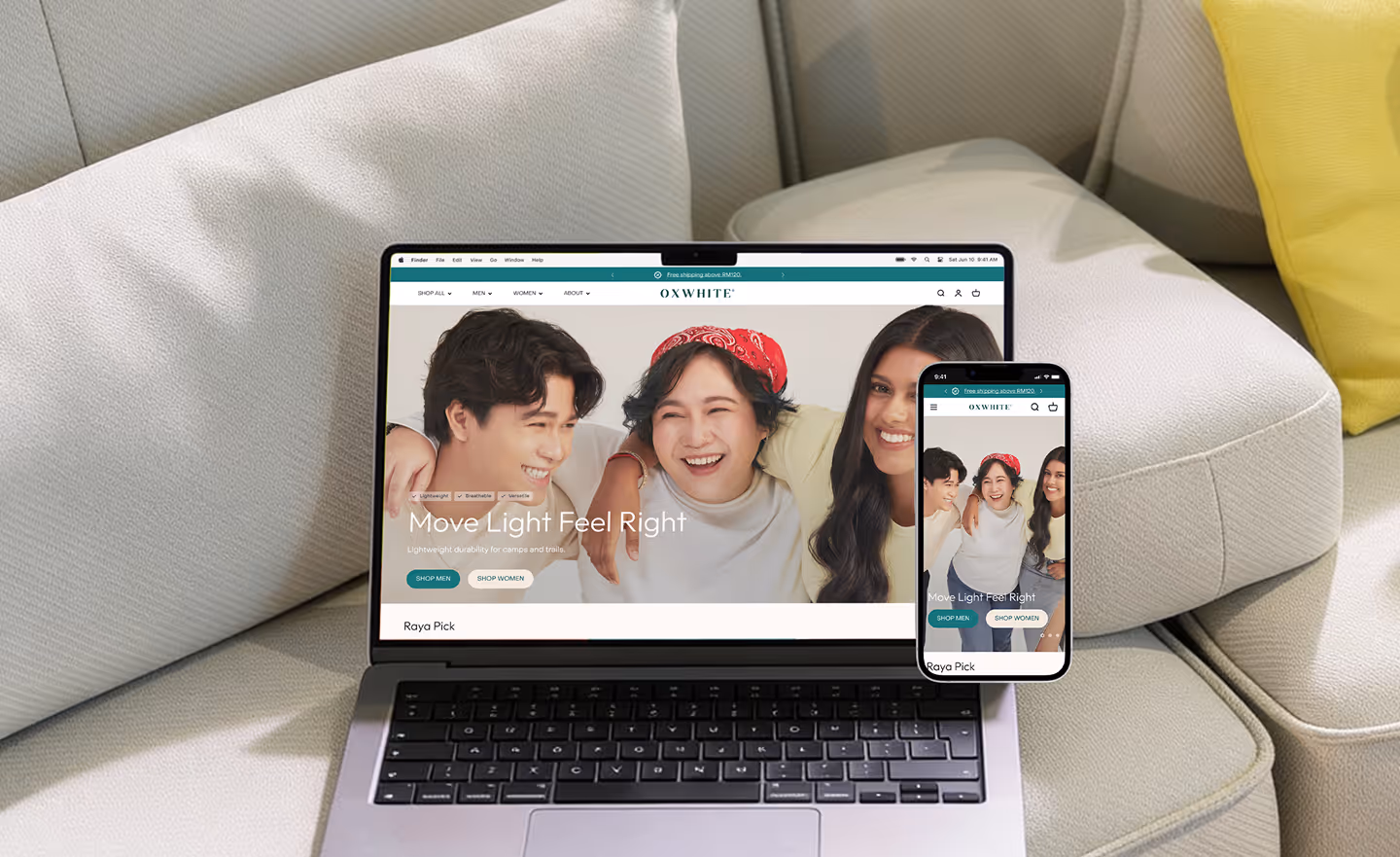 Circle DNA Website Mockup for Mobile and Desktop