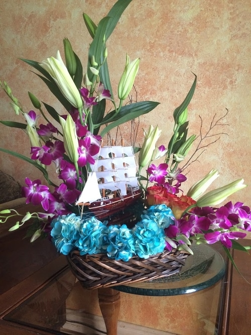 Floral Arrangement, Tropical Arrangement, Exclusive Design, Romantic Gift, I Love You, Romance Flowers, Romantic Flowers