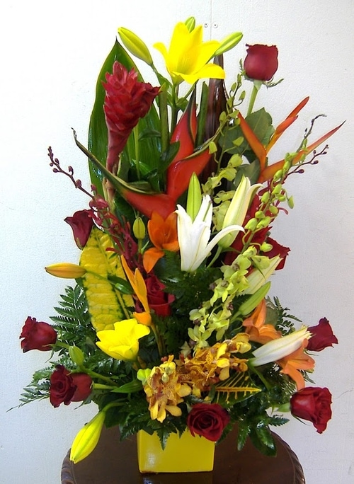 Floral Arrangement, Tropical Arrangement, Exclusive Design, Romantic Gift, I Love You, Romance Flowers, Romantic Flowers, Get Well Soon