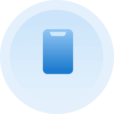 Illustration of a phone screen with a user icon in a camera frame and a green checkmark, representing successful biometric verification using facial recognition and fingerprint authentication.