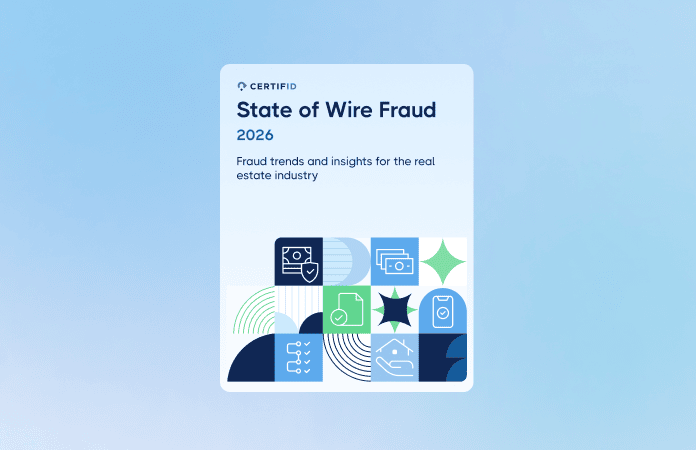 Cover of a report titled "State of Wire Fraud 2025" by CertifID, with a stylized red and black bar chart against a peach background.
