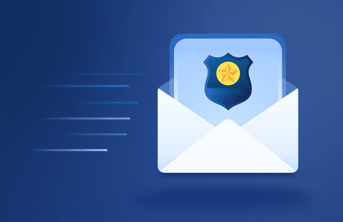 Mobile phone mockup shows three bold notification pills that read Please Help Case Opened and Funds Found. Each message is in a different color against a dark blue backdrop highlighting an alert system.