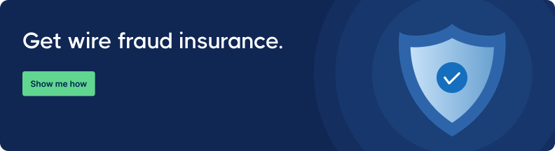CertifID security banner promoting peace of mind with every wire transfer in real estate transactions.