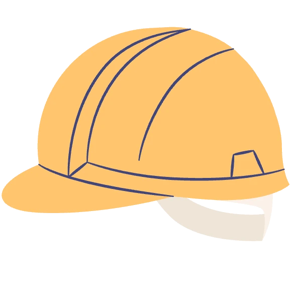 a contractor hardhat graphic