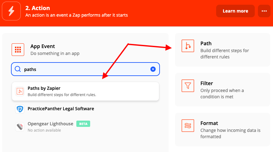 Zapier paths