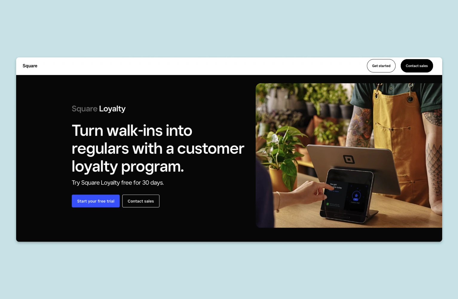 Square loyalty home screen