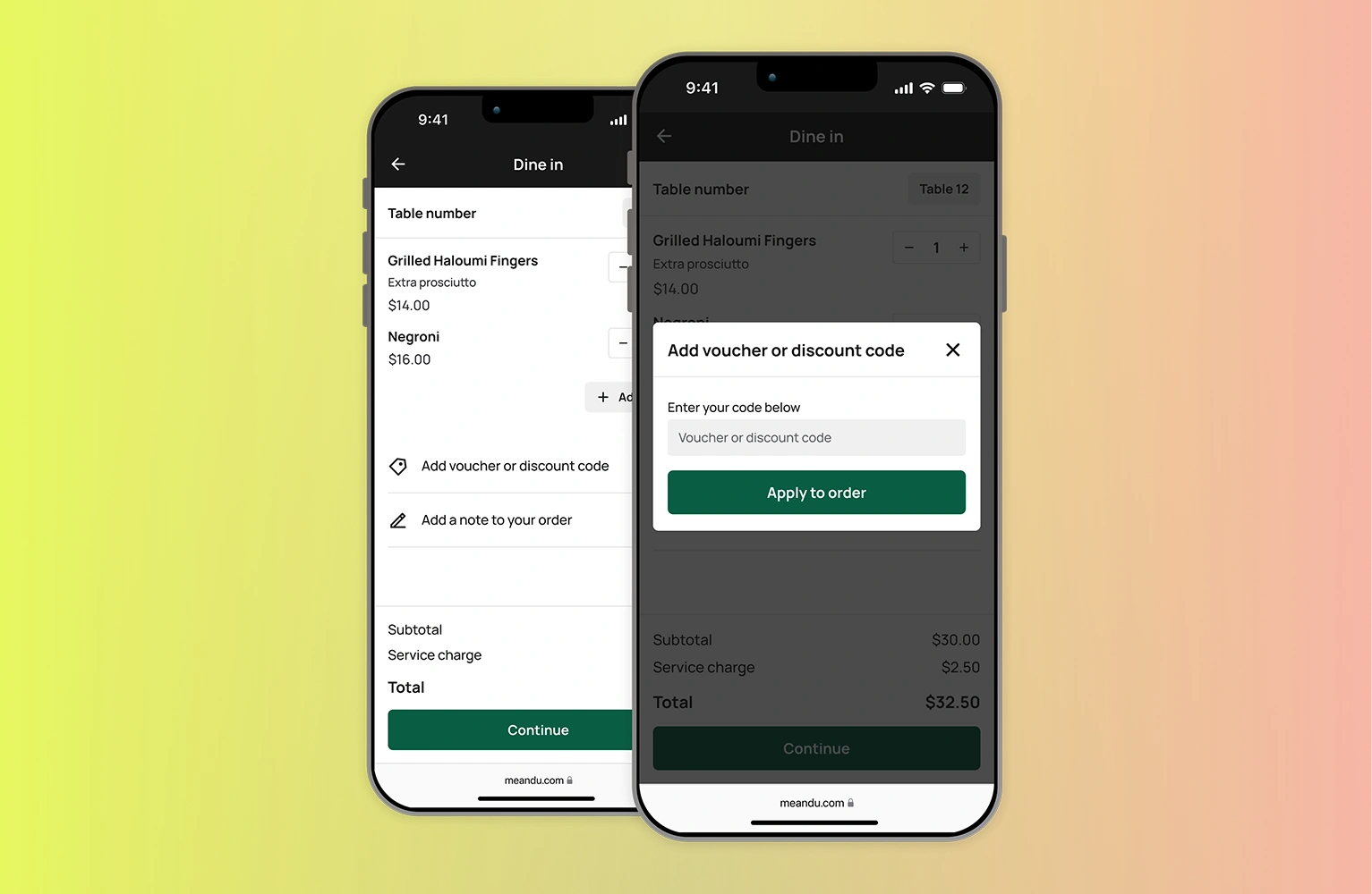 Example of coupon application from me&u
