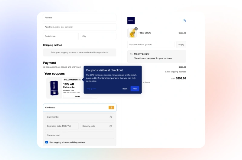 Shopify accelerator: coupon example