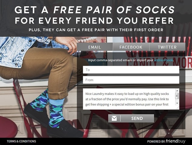 Referral program from Friendbuy