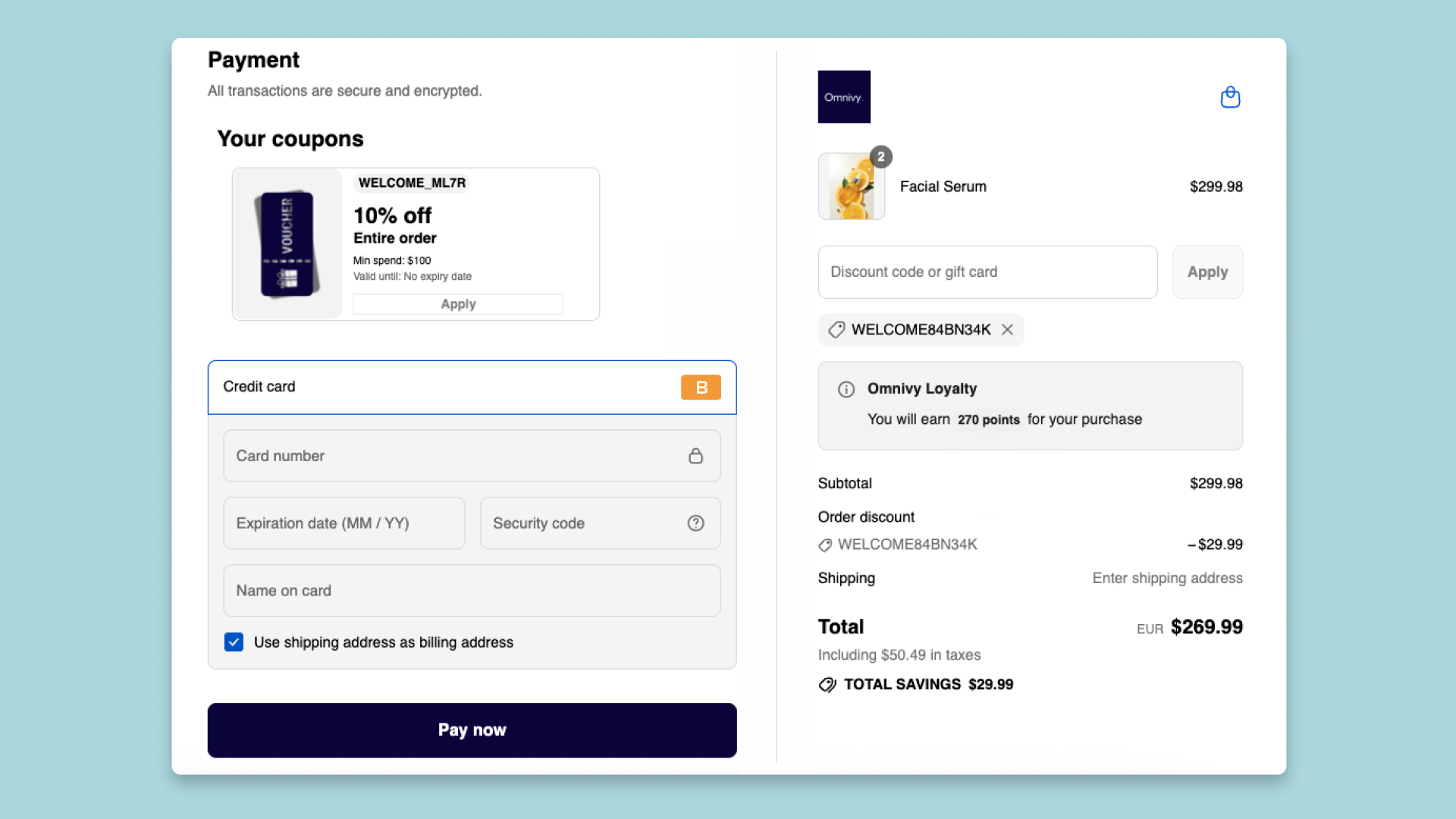 Use pre-built Shopify Plus components to surface points, rewards, and active promotions directly in your storefront and customer account pages.